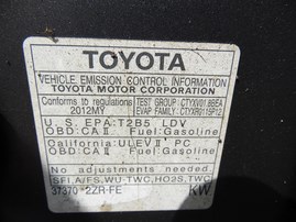 2012 Toyota Corolla S Gray 1.8L AT #Z23288